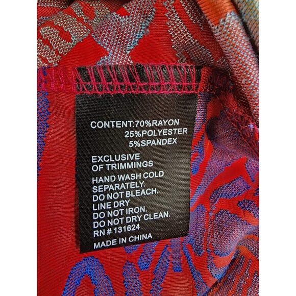 Calessa Colorful Top Size 1X NEW Boho Watercolor Artsy MSRP $59 Velvet Burnout - Picture 7 of 9